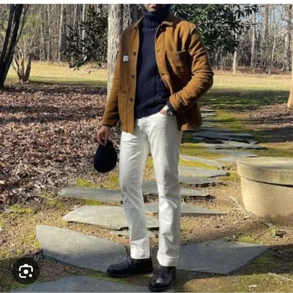 Golden Brown Suede Button-Up Jacket Small